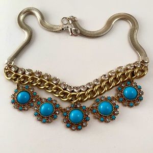 Silver, Gold and Turquoise Choker Necklace New 💎